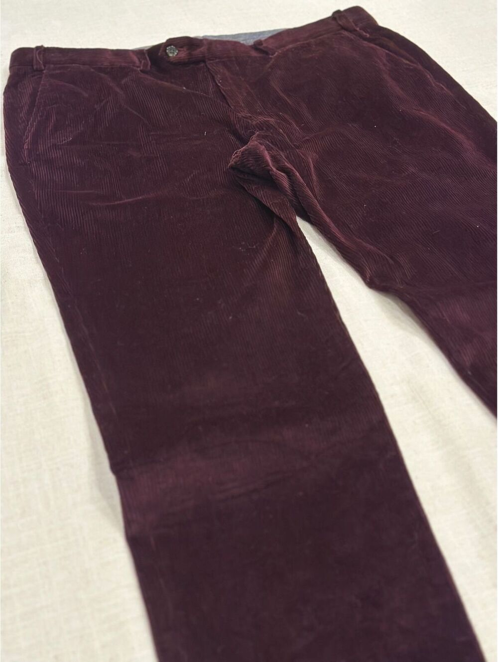 Todd Snyder Sutton Fit Duca Visconti Flat Front Corduroy Pant Men's 38x32 Maroon
